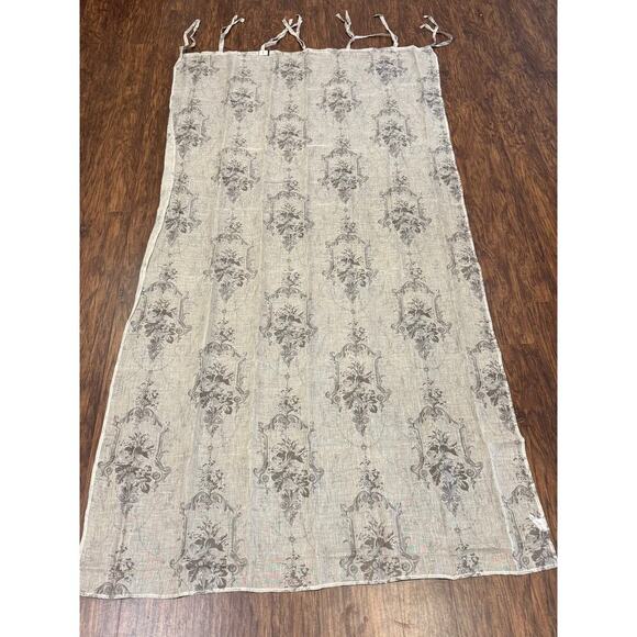 NWT Creative Co-Op Linen Damask Curtain Panel 55" x 102" - Picture 1 of 4